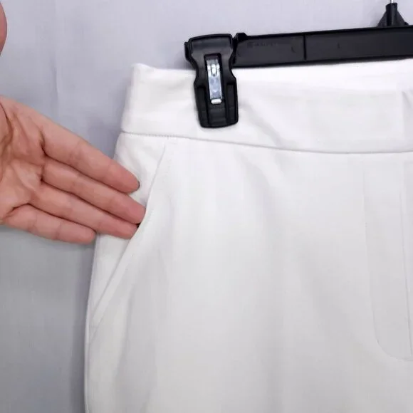 Spanx Ankle Flare Pant Comfort Elastic Waist Silver Lining Large Office Casual - Picture 5 of 15